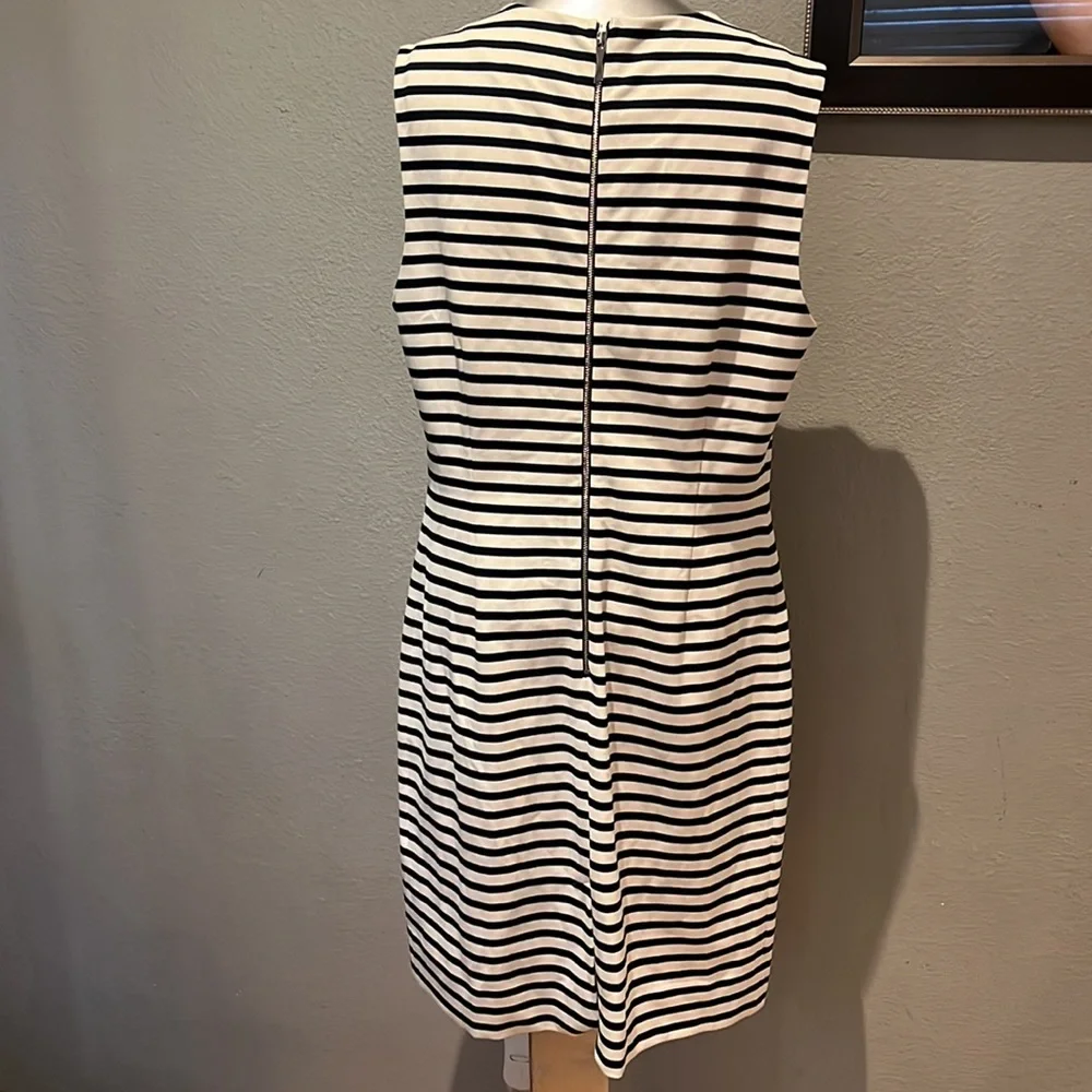 KATE SPADE Stripe Sheath Dress in Rich Navy & White